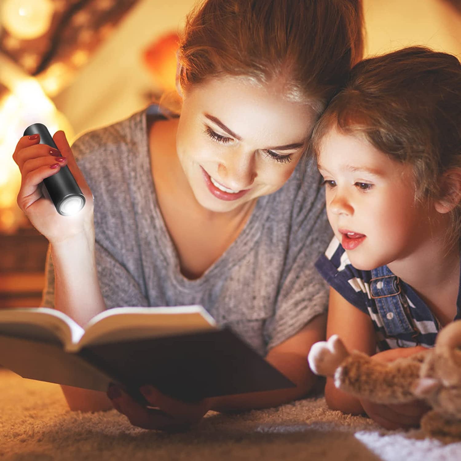 Tolobeve Hand Warmers Rechargeable, 5000mAh Portable Pocket Electric Hand Warmer, Quick Charge Heat Therapy, Reusable Hand Warmer with Light for Christmas, Hunting, Camping (Black)