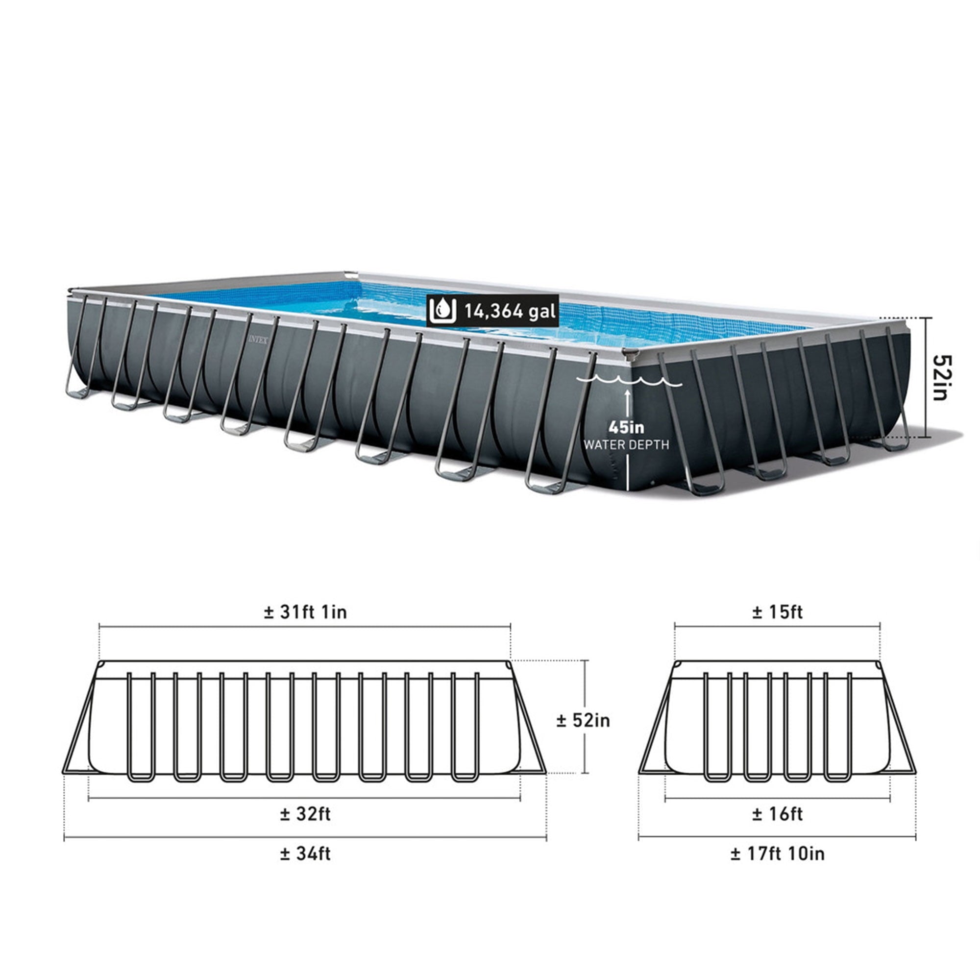 Intex 26373EH 32' x 16' x 52