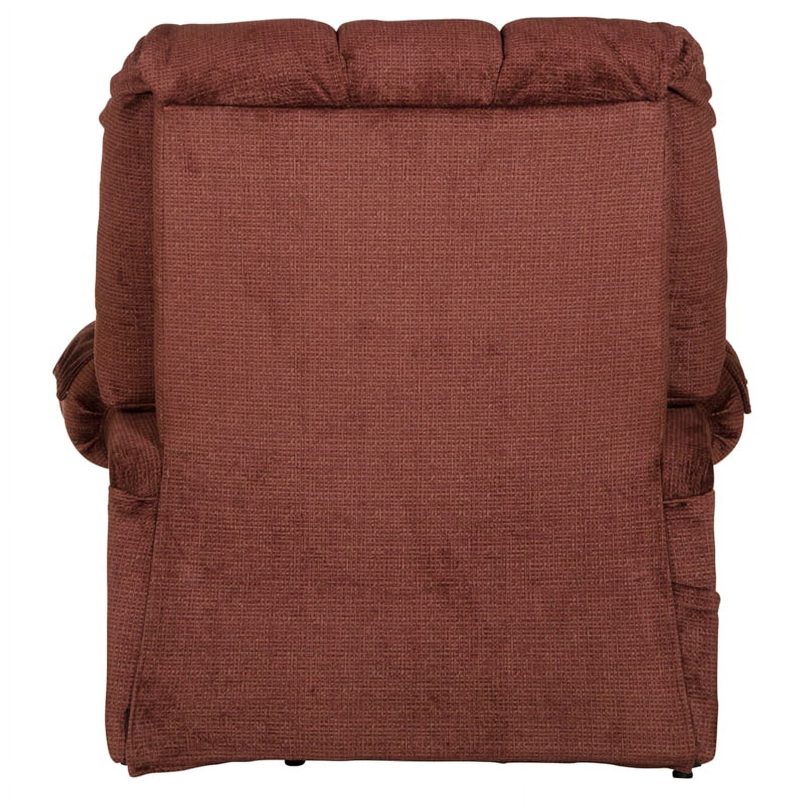 Catnapper Abena Power Lift Assist Lay Flat Recliner in Merlot Polyester Fabric