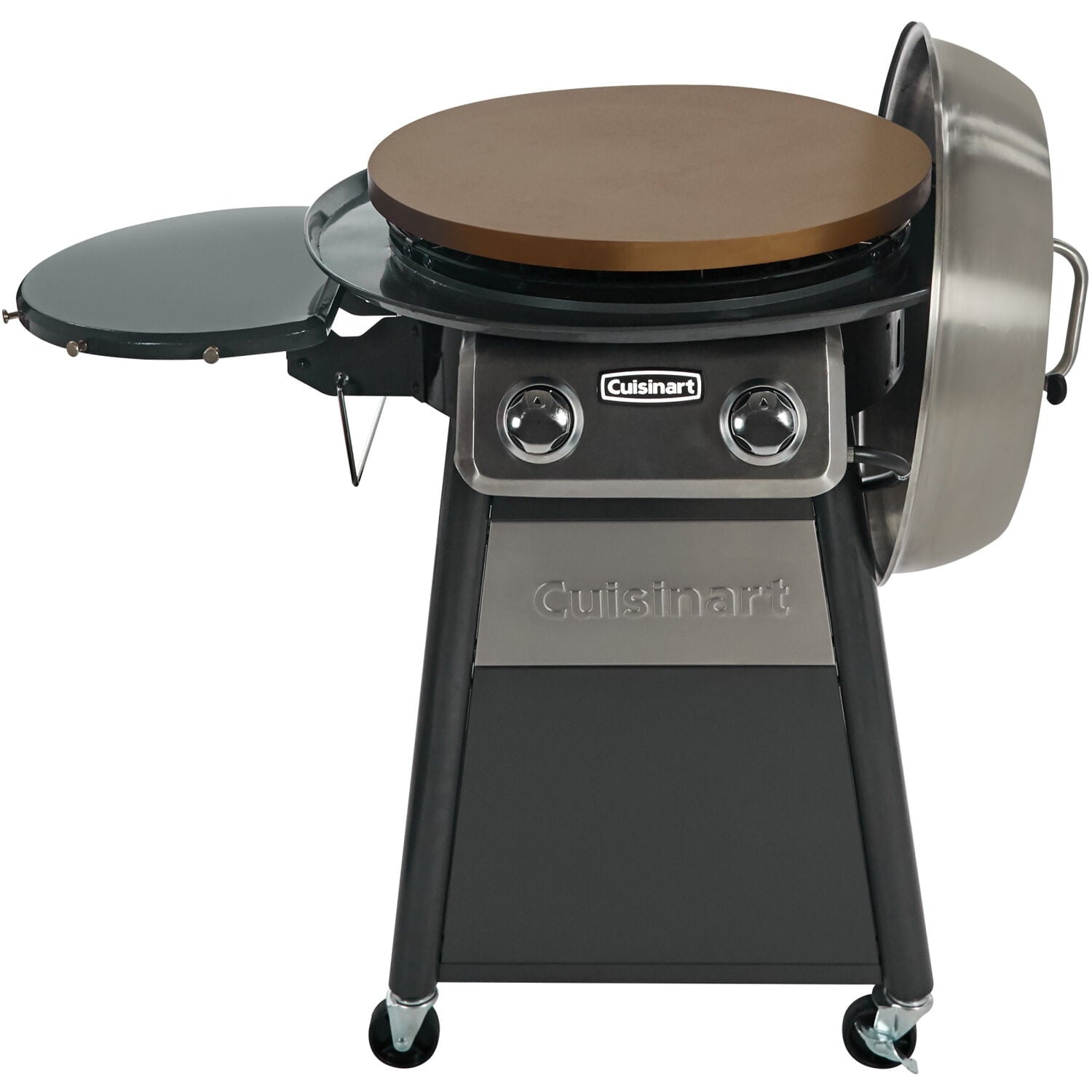 22-In. Diameter Deluxe Outdoor Griddle Cooking Center with 1 Folding Prep Table and Paper Towel Holder