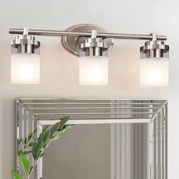 3-Light Silver Vanity Light