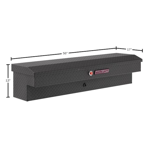 56 in. Matte Black Aluminum Lo- Side Truck Tool Box