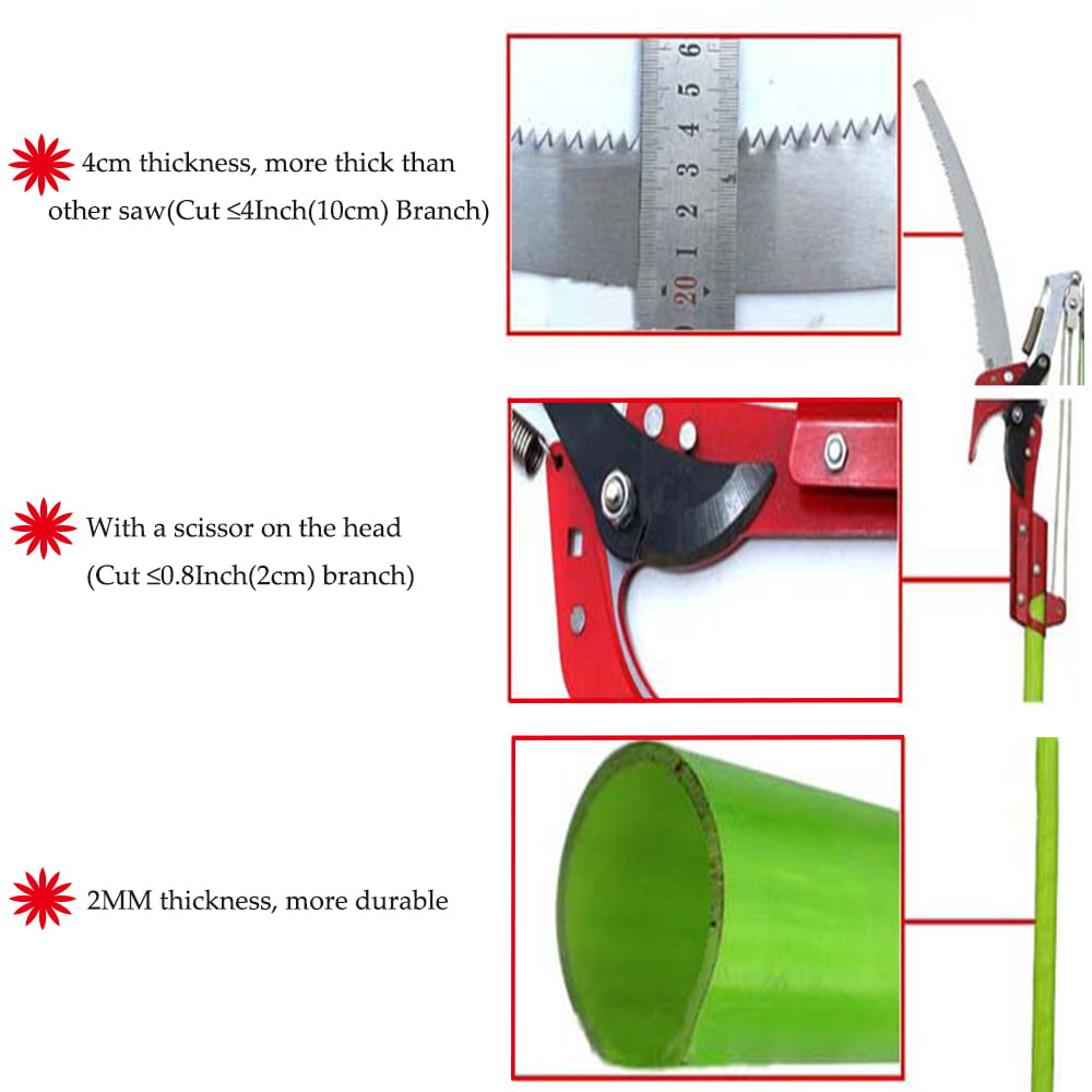 Techtongda New 26 Feet Tree Saw Pruner Tree Branch Trimmer Cutter Loppers Hand Pole Saws Free Shipping