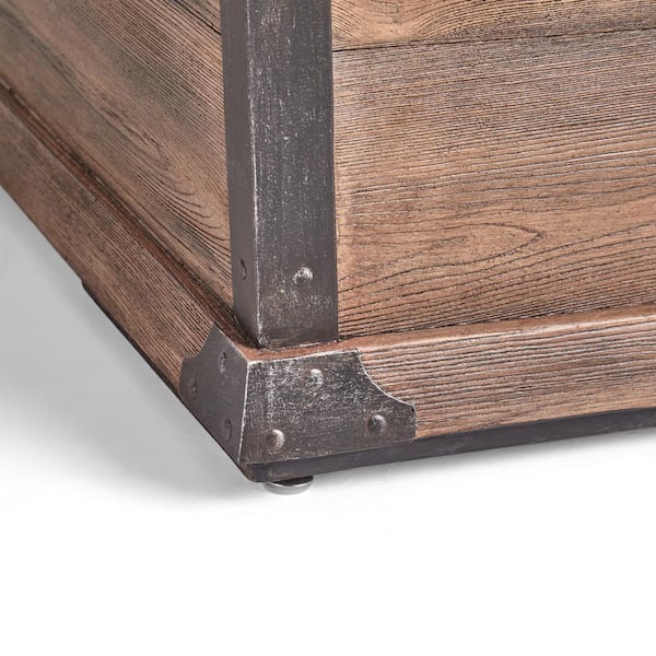 Kalmia Brown Rectangular Stone Fire Pit (No Tank Holder)