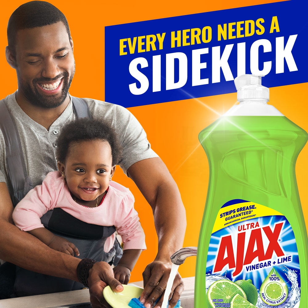 AJAX Liquid Dish Soap, Lime Scent,52 Fluid Ounce