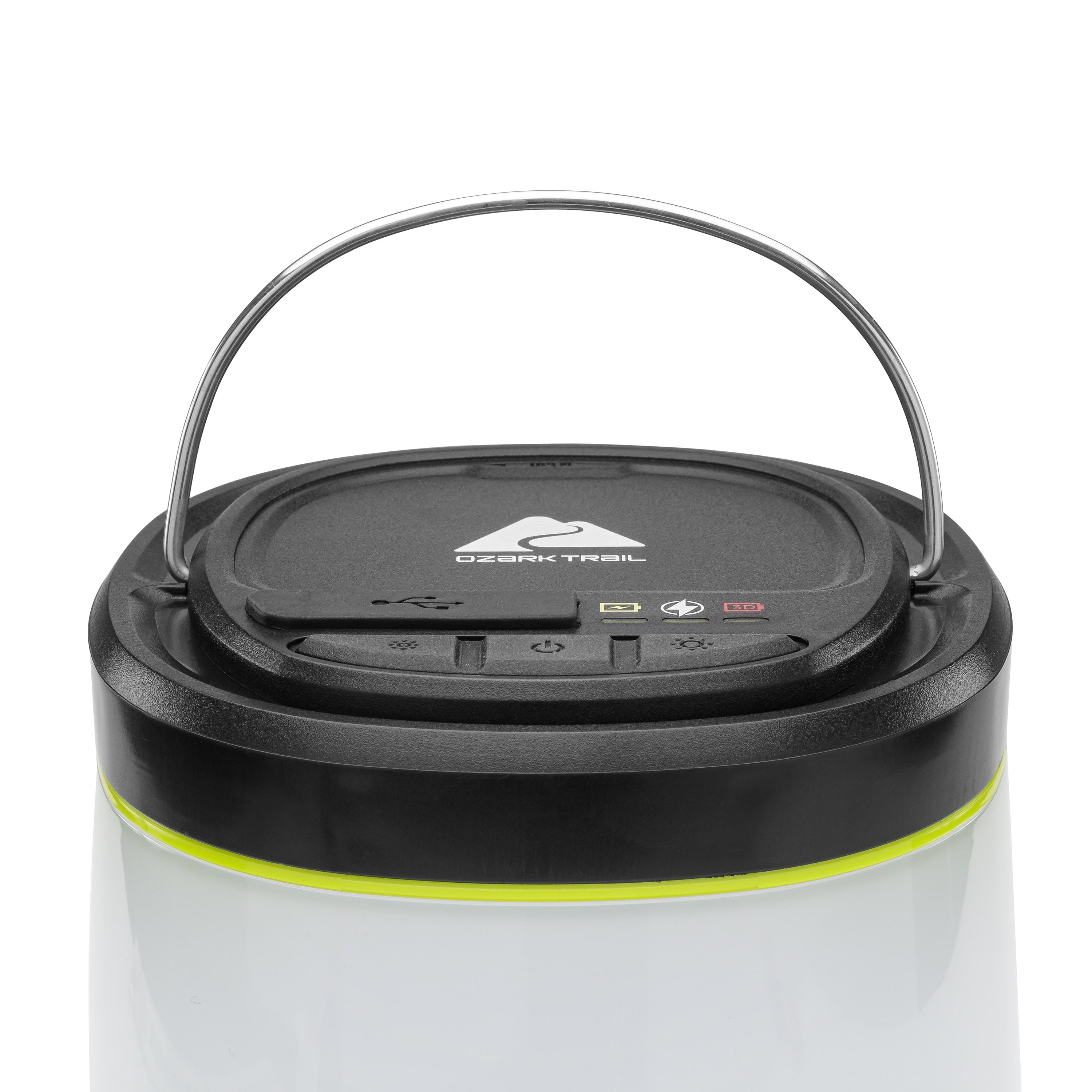 Ozark Trail 750 Lumen Hybrid Power LED Camping Lantern, Built-in Rechargeable & 3D Batteries