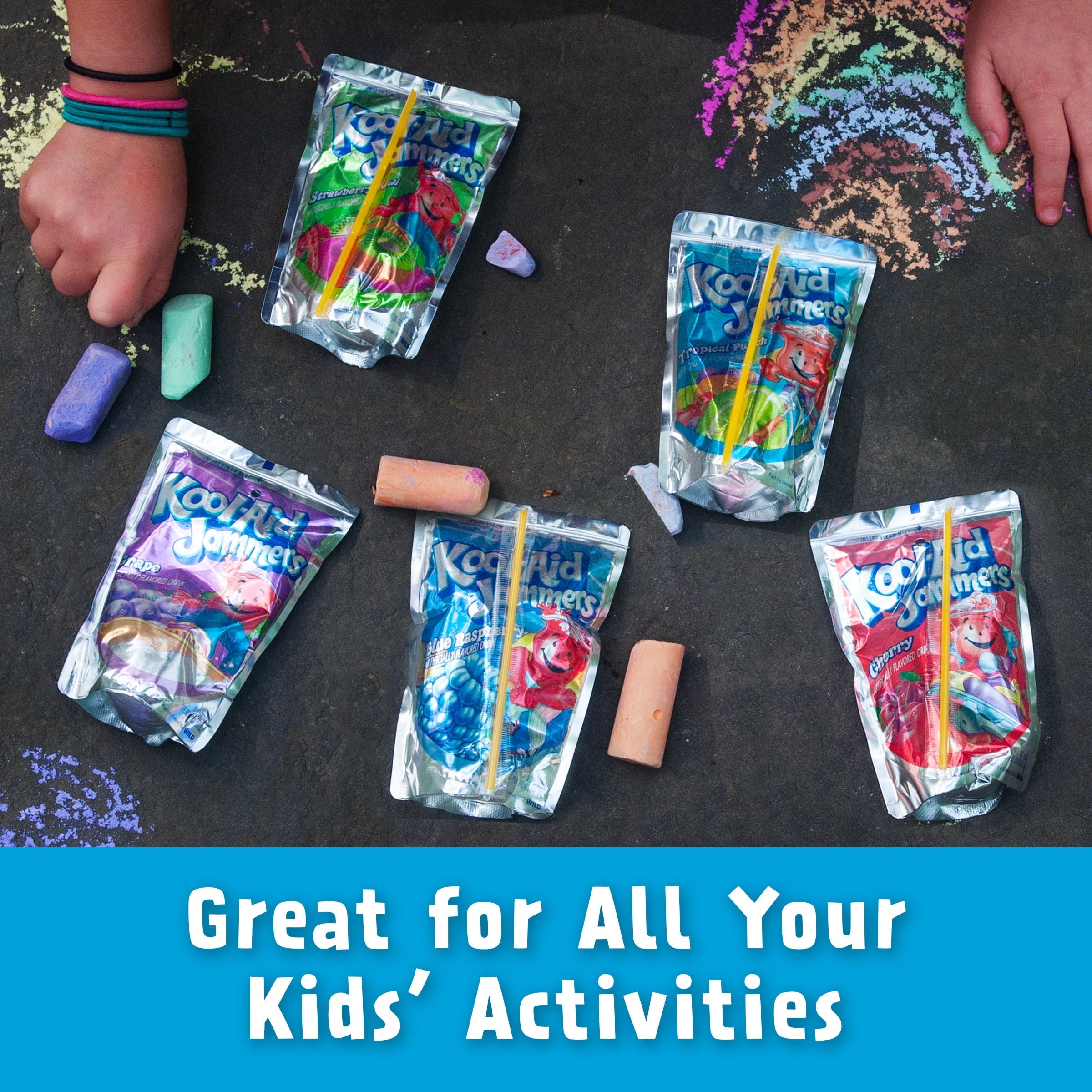 Kool Aid Jammers Tropical Punch Kids Drink 0% Juice Box Pouches, 10 Ct Box, 6 fl oz Pouches