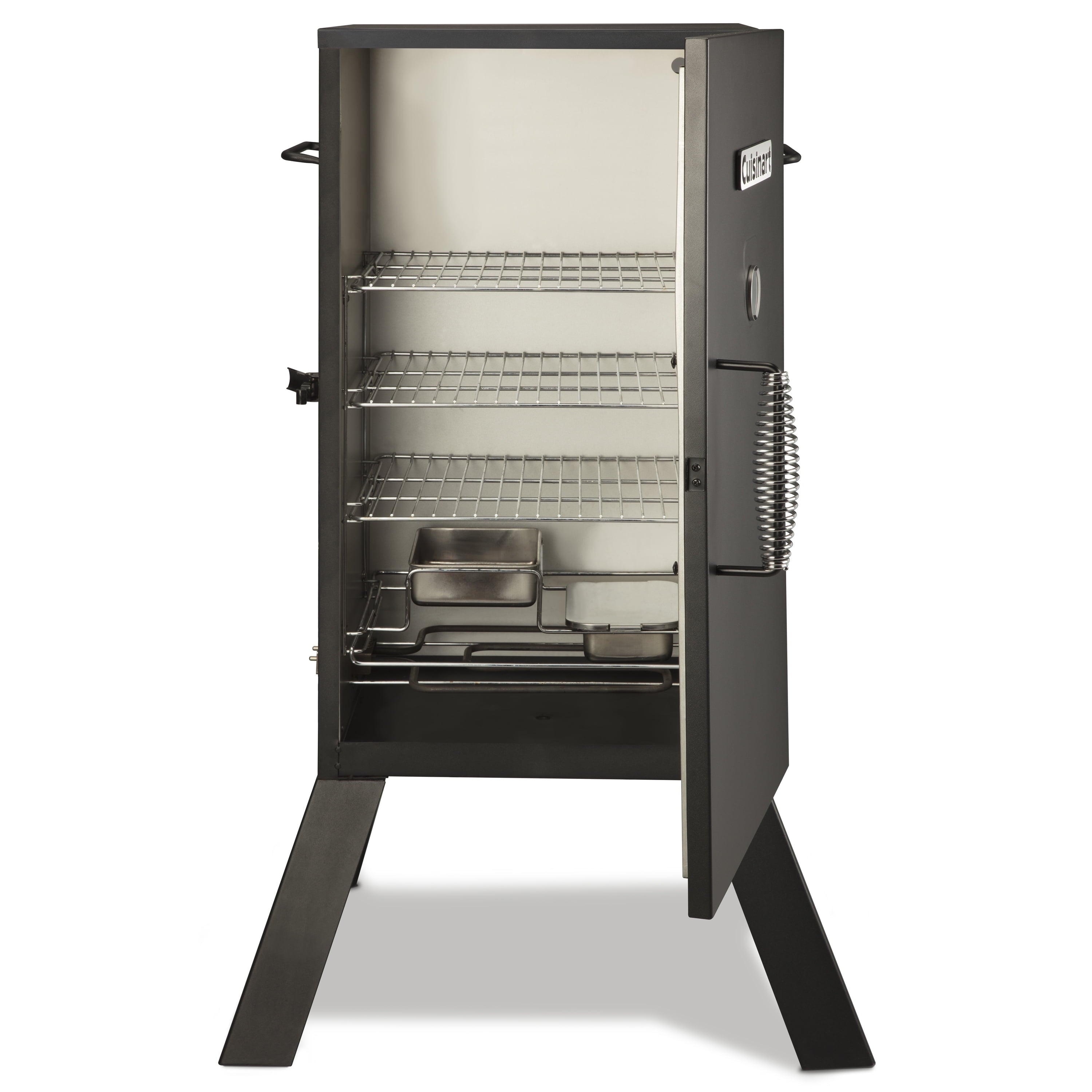 Cuisinart 30-inch Vertical Analog Electric Outdoor Smoker with 548-Sq.in. Cooking Space, Black