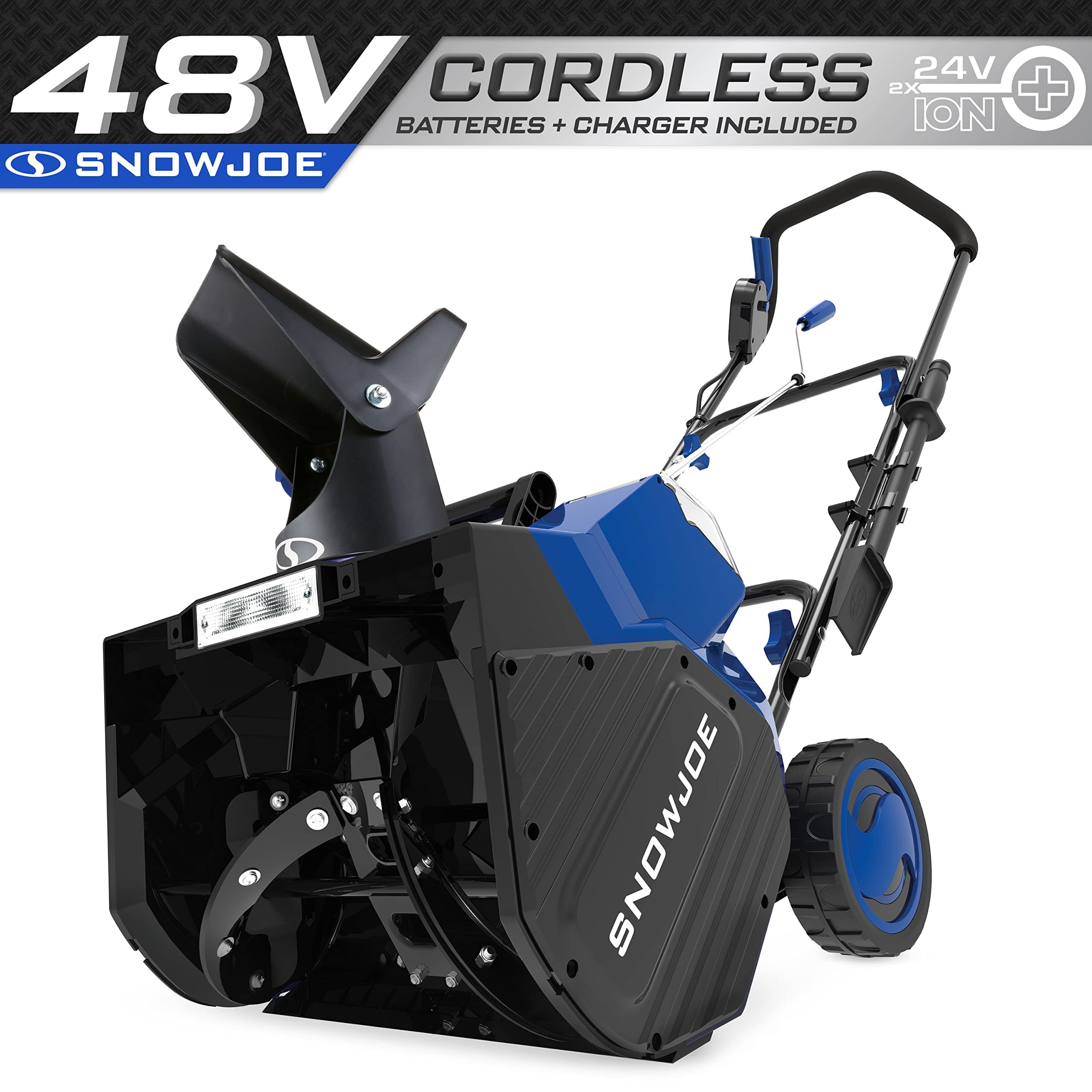 Restored Snow Joe 24V-X2-SB18 18-Inch 48-Volt 4-Ah Cordless Snow Blower, (2x4.0AH) Remanufactured