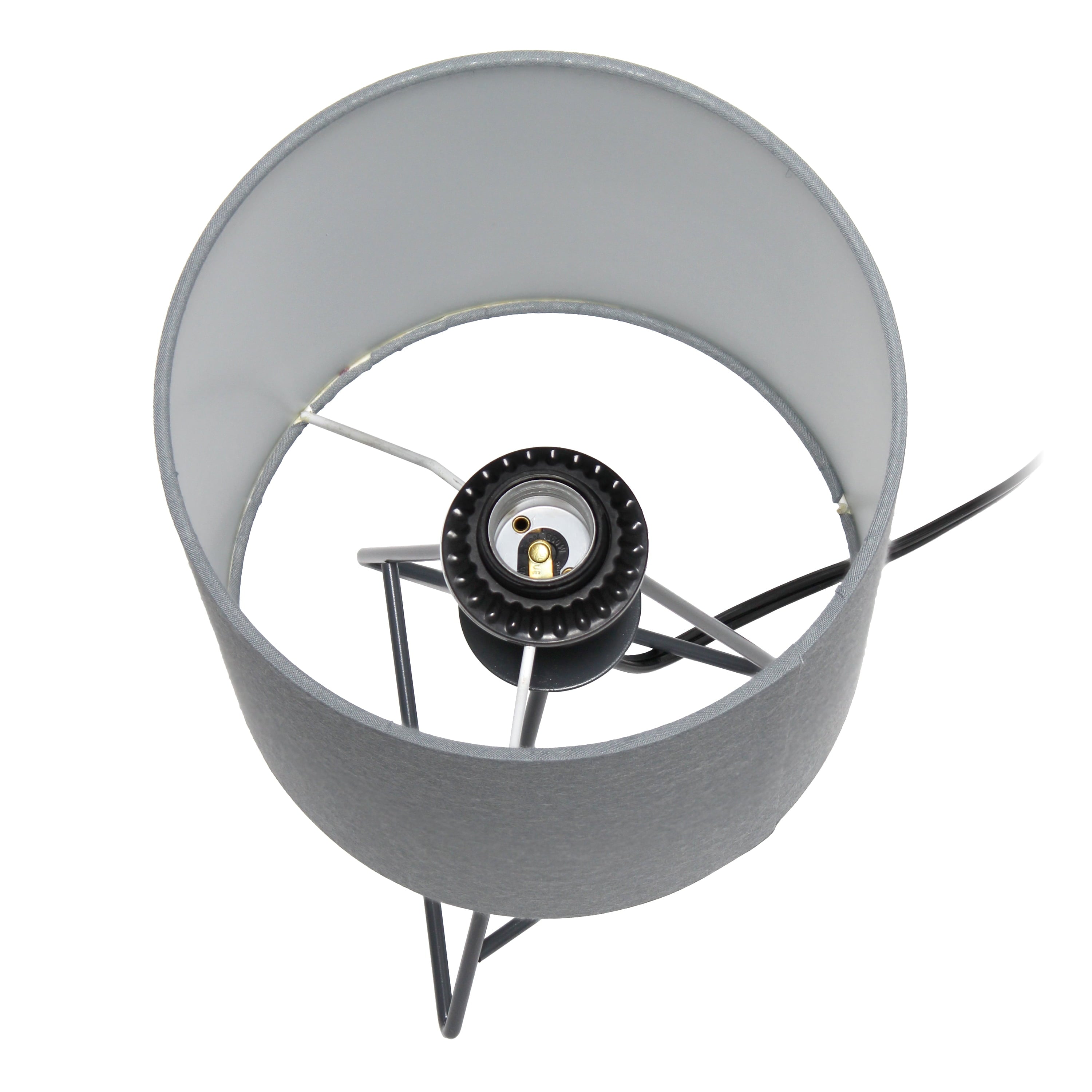 Simple Designs Down to the Wire Table Lamp with Fabric Shade