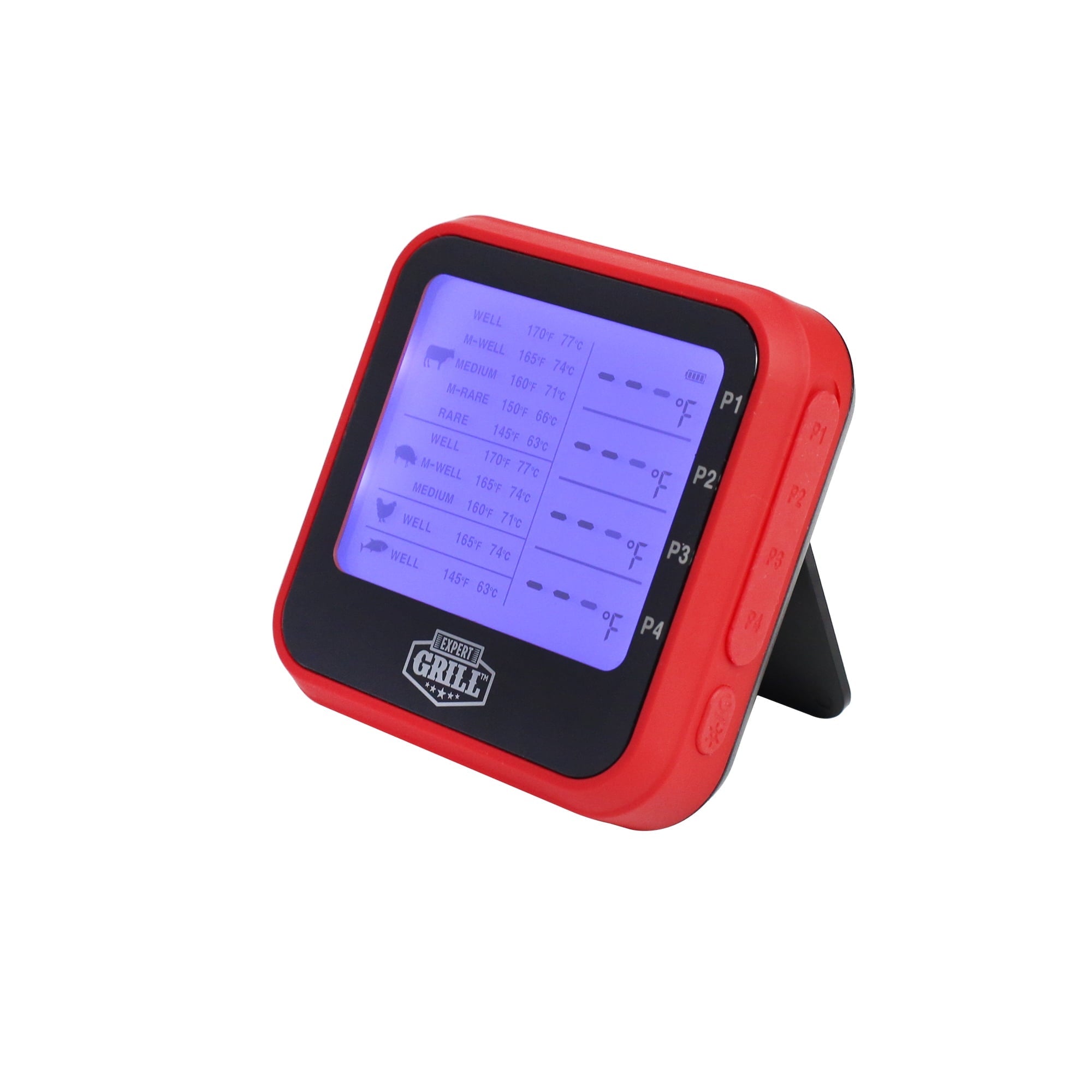 Expert Grill LCD Display Cooking Thermometer with 4 Temperature Probes