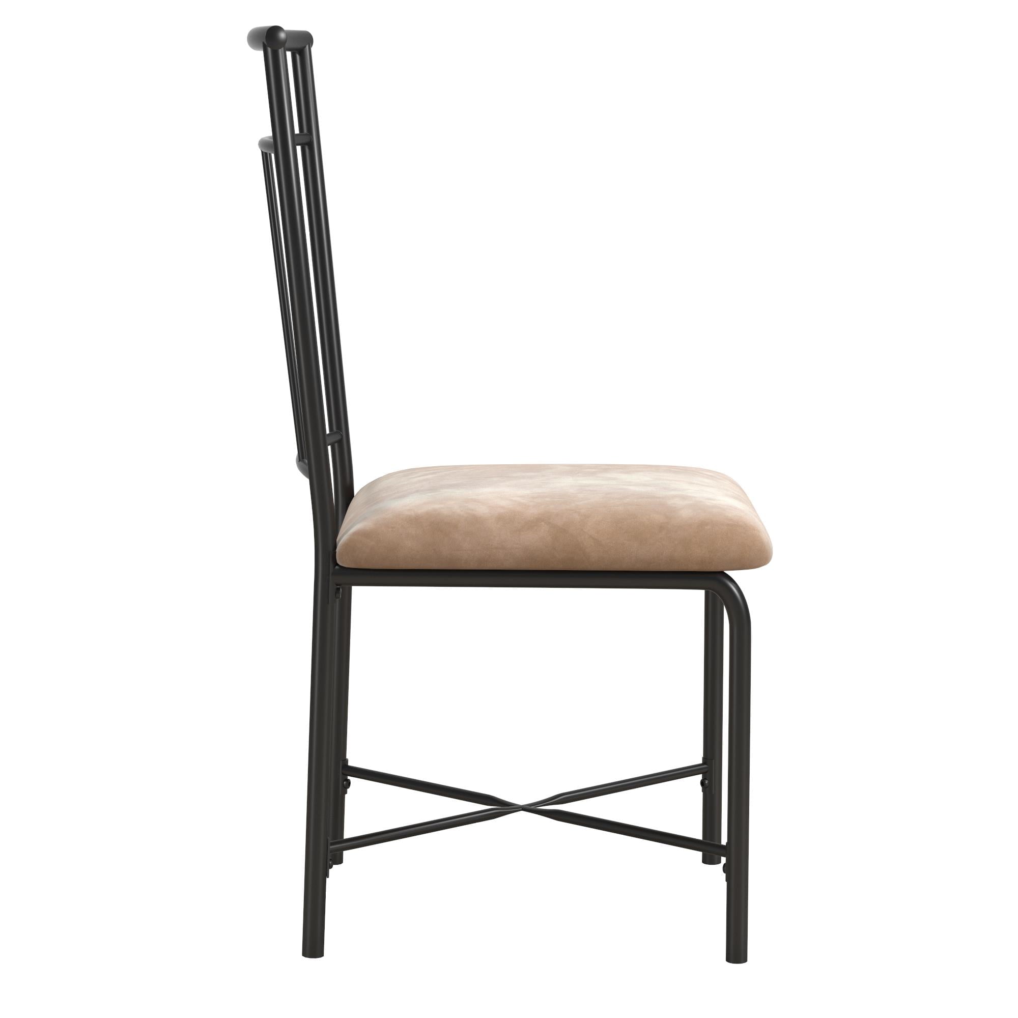 Mainstays Louise Traditional 5-Piece Wood & Metal Dining Set, Deep Walnut