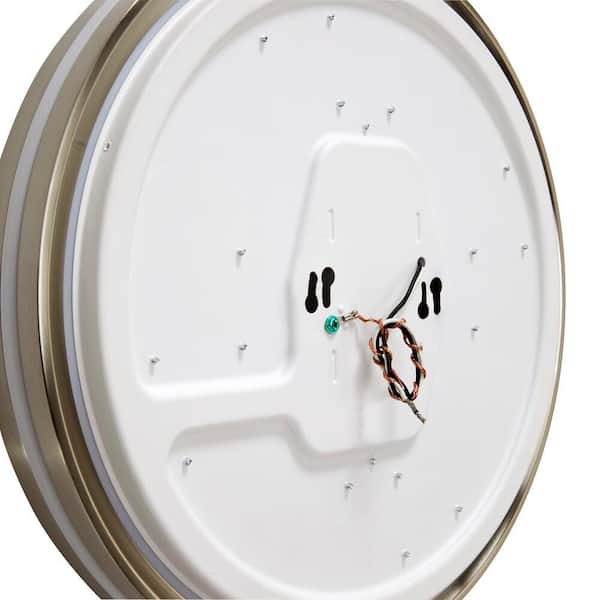 Ashburrow 15 in. Light Brushed Nickel Adjustable CCT Integrated LED Flush Mount with Night Light