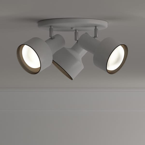 3-Light Off White Multi-Directional Flush Mount