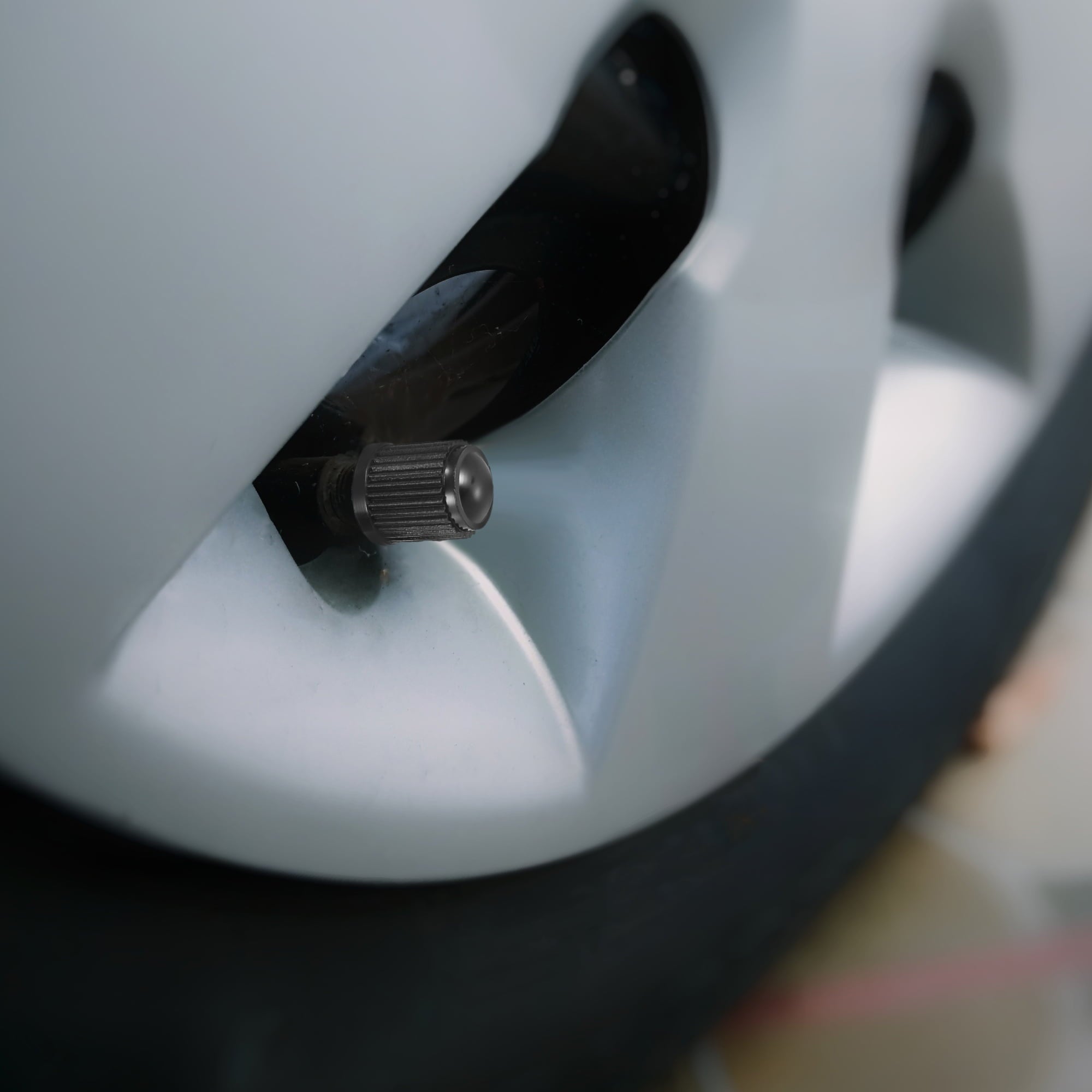 Motoforti Universal Tire Valve Stem Caps Plastic Black for Car Bike 6pcs