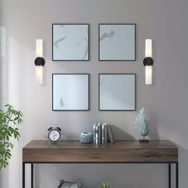 Aspen 2 Light Black ADA Vanity Sconce