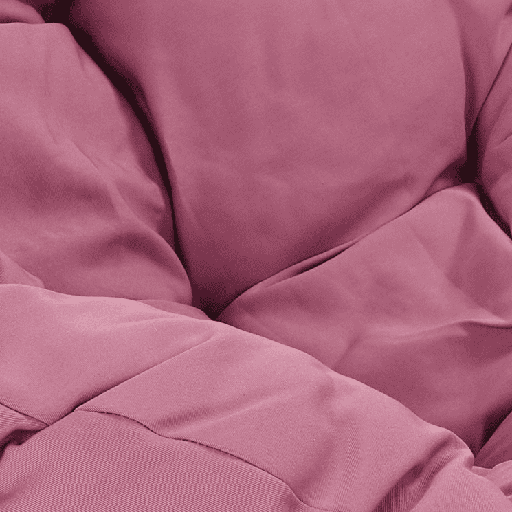 OSP Home Furnishings Papasan Chair with White cushion and Black Frame