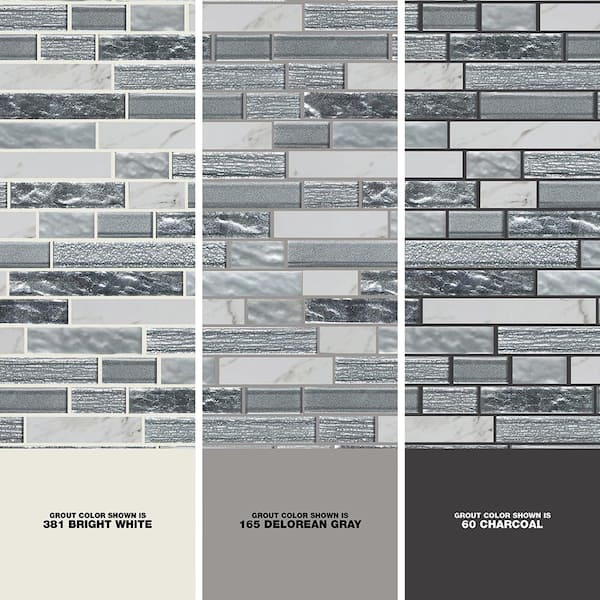 Whistler Ice Interlocking 11.81 in. x 12 in. x 8mm Glass Mesh-Mounted Mosaic Tile (9.7 sq. ft. / case)