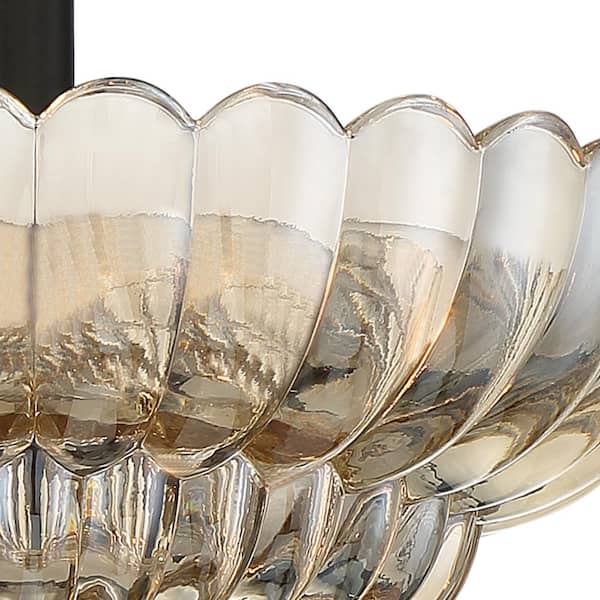 Whitecap 3-Light Mottled Cocoa Semi-Flush Mount