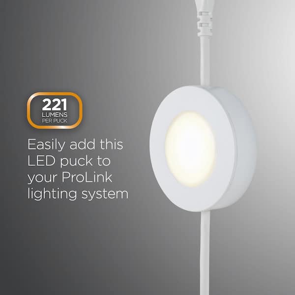 ProLink Plug-in LED Under Cabinet Puck Lights (5-Pack)