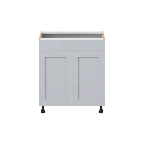 Cumberland Light Gray Shaker Assembled Sink Base Kitchen Cabinet with False Front (30 in. W x 34.5 in. H x 24 in. D)
