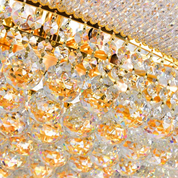 Empire 32 Light Down Chandelier With Gold Finish