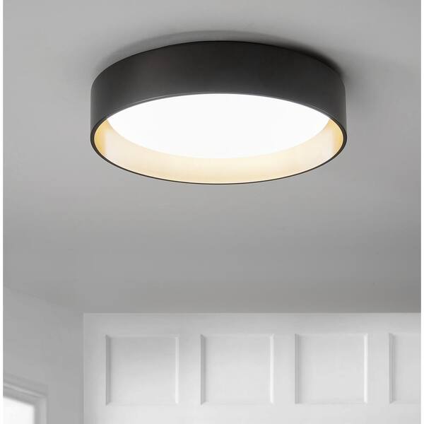 17.71 in. 1-Light Creative Design Simple Drum 25-Watt Integrated LED Flush Mount Ceiling Lighting
