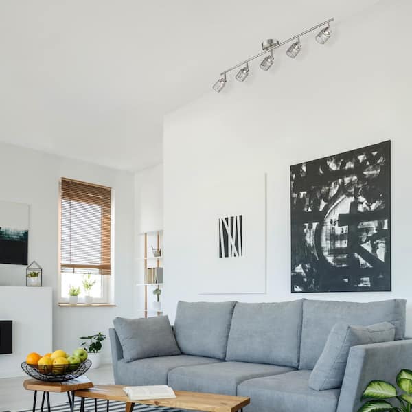 Temmar 3.25 ft. Brushed Nickel Integrated LED Track Lighting Kit