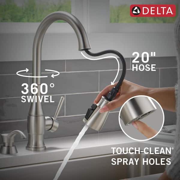 Hazelwood Single-Handle Pull Down Sprayer Kitchen Faucet with ShieldSpray Technology in Spotshield Stainless