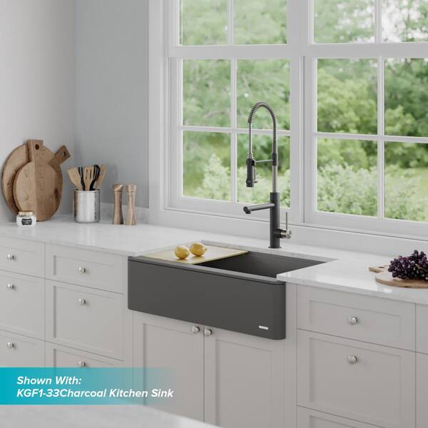 Artec Pro Single Handle Pull Down Sprayer Kitchen Faucet with Pot Filler in Spot Free Stainless Steel/Matte Black