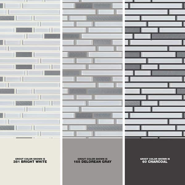 Lucid Sky Interlocking 11.81 in. x 12 in. Textured Glass Metal Look Wall Tile (19.6 sq. ft./Case)