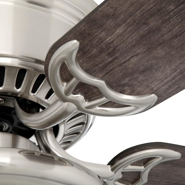 Hugger 56 in. LED Brushed Nickel Ceiling Fan