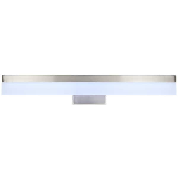 Eldridge 24 in. 1-Light Brushed Nickel LED Bathroom Vanity Light Bar