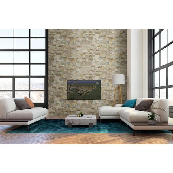 Picasso Ledger Panel 6 in. x 24 in. Natural Travertine Wall Tile (10 cases / 60 sq. ft. / pallet)