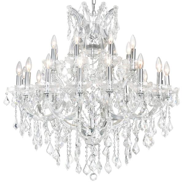 Maria Theresa 25 Light Up Chandelier With Chrome Finish