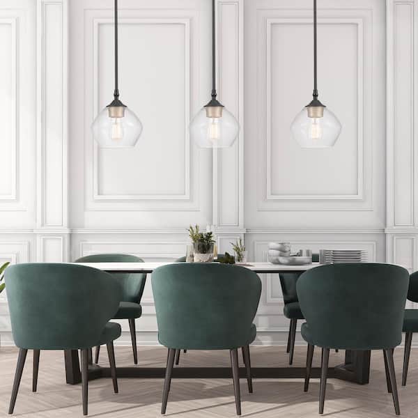 Harrow 1-Light Matte Black Pendant with Clear Glass Shade