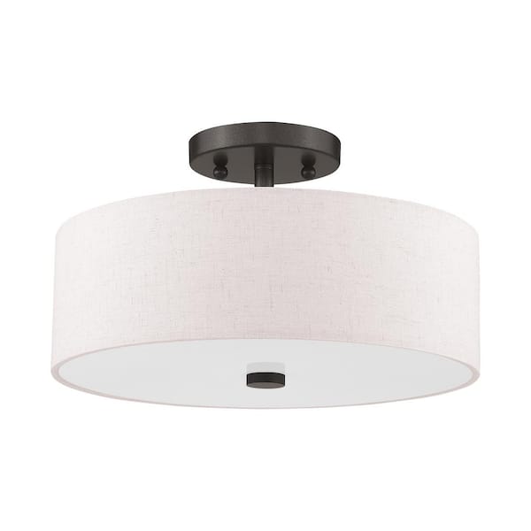 Somerhill 2 Light English Bronze Semi Flush Mount