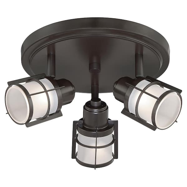 Winside 11.75 in. Western Bronze LED Flush Mount