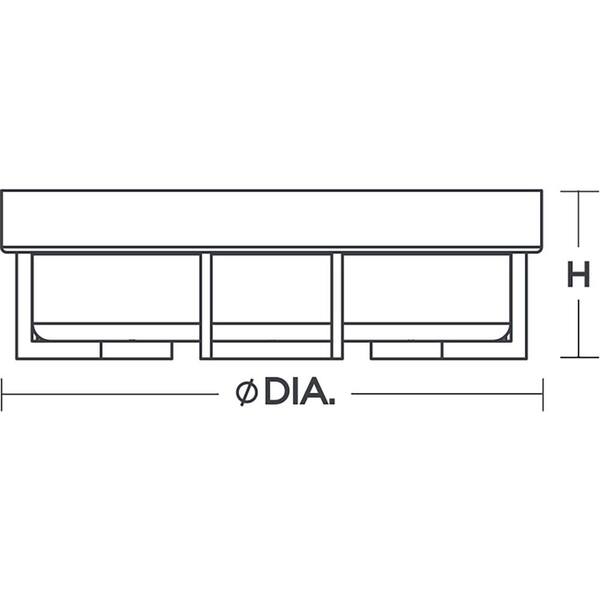 Beaumont 12 in. 1-Light Textured Bronze LED Flush Mount