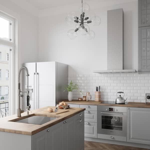 Zurich Single Handle Pull-Down Sprayer Kitchen Faucet Set with Soap Dispenser in Stainless Steel