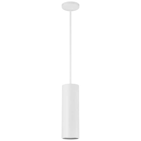 Pilson 1-Light Matte White Metal Pendant with Metal Shade