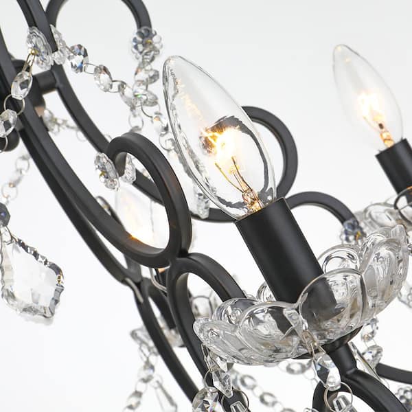 Atlanta 5 -Light Candle Style Classic/Traditional Chandelier with Crysta Accents