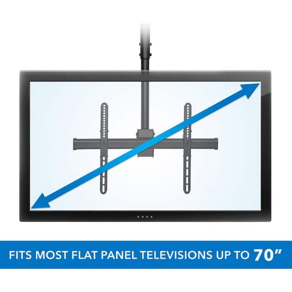 32 in.- 70 in. Large Full Motion TV Ceiling Mount with 25-Degree Tilt, 110 lbs. Load Capacity
