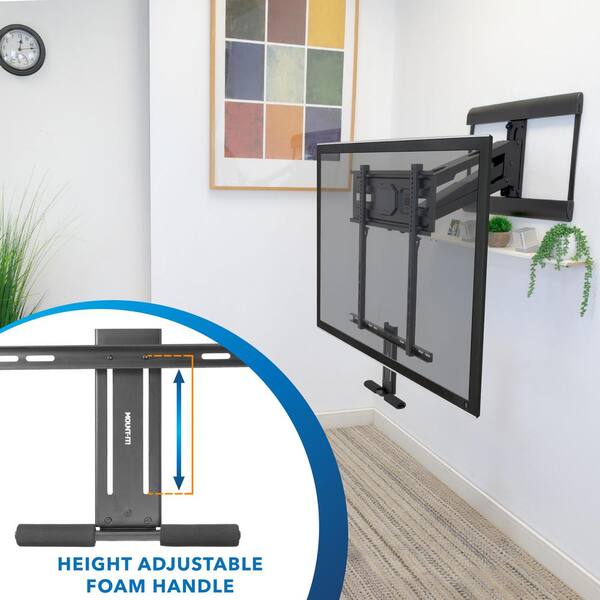 43 in. to 70 in. Height Adjustable Fireplace Gas Spring TV Mount, 72 lbs. Capacity