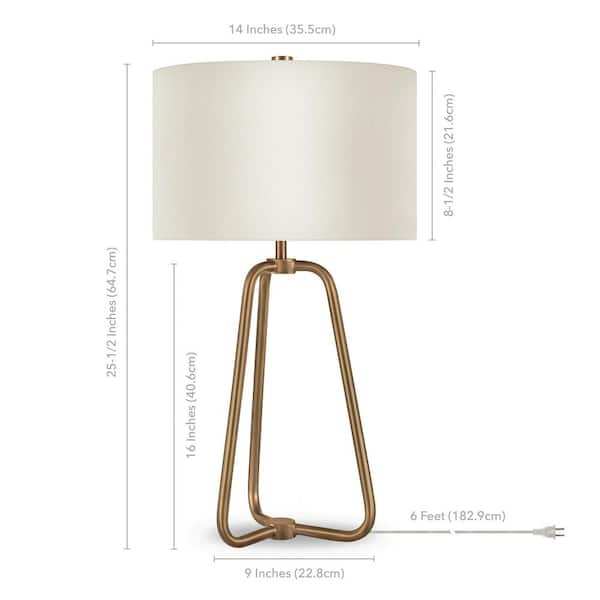 Marduk 25-1/2 in. Brass Table Lamp