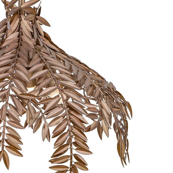 Jalore 3-Light Macchiato Organic Chandelier with Macchiato Brown Shade