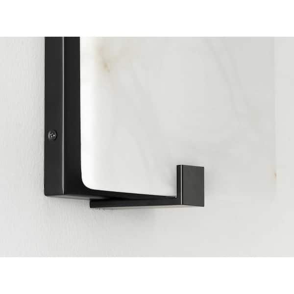 LED Alabaster Stone Sconce Black ADA Wall Sconce