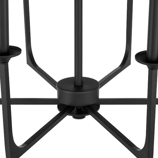 Highgate 6-Light Matte Black Chandelier without Glass Shade