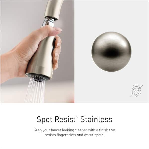 Essie Single-Handle Pull-Down Sprayer Kitchen Faucet with Reflex and Power Clean in Spot Resist Stainless