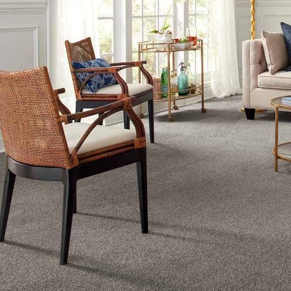 Tides Edge  - Wind Chime - Gray 50 oz. Triexta Texture Installed Carpet